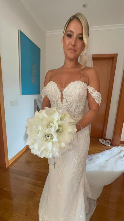 Apanhado de noiva, na manhã do casamento